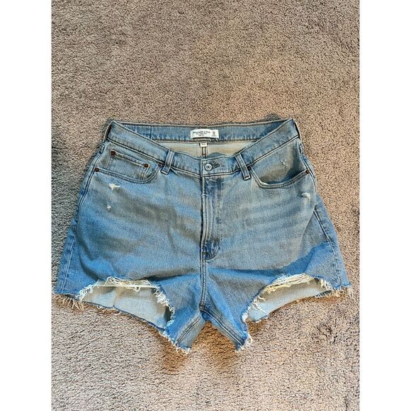 Abercrombie & Fitch Pants - Abercrombie & Fitch Curve Love Denim Mom Shorts High Rise Size 12